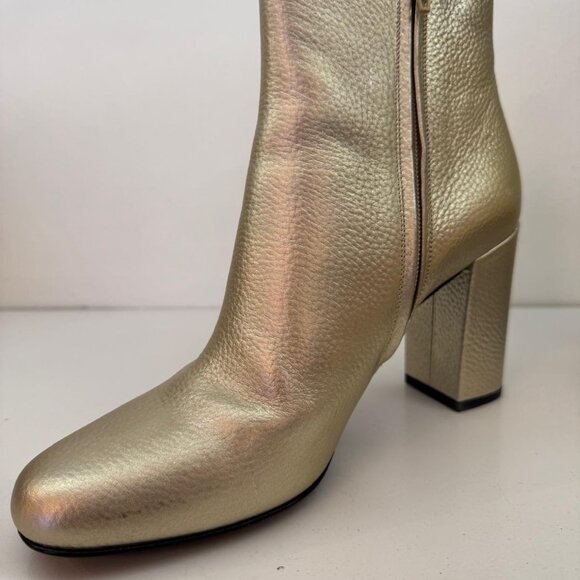 YSL, Gold Lou Lou Ankle Boots - Picture 8 of 16